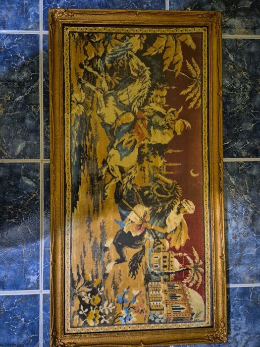 винтидж гоблен/машинотъкано пано с ориенталски мотив