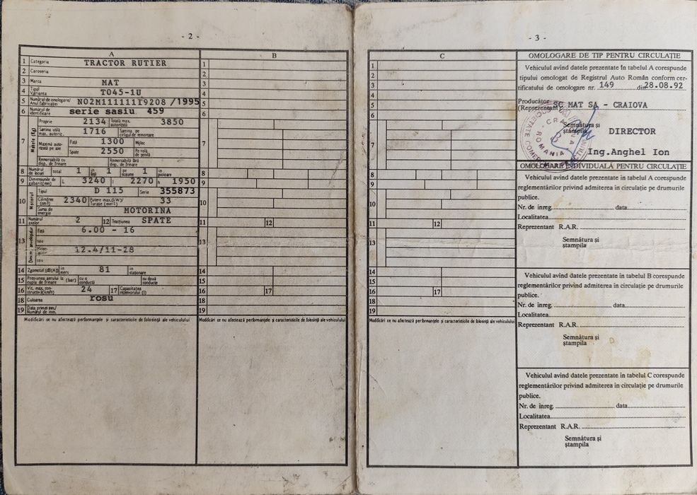Tractor cu plug TO 445