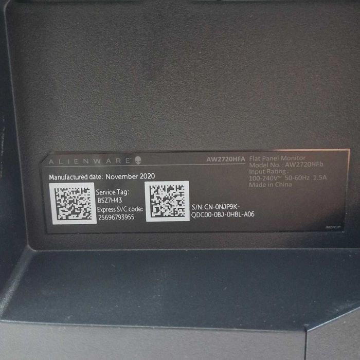 Liquid Money vinde - Monitor Gaming Alienware 27, Full HD, 1ms, 240Hz