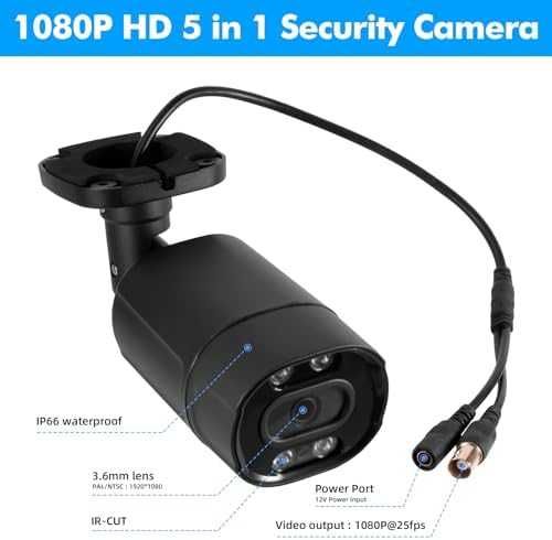 Нова 1080p охранителна камера, нощно виждане, водоустойчива, BNC