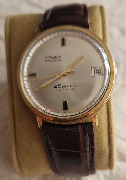 Ceas automatic Gruen, 24 rubine, vintage, perfect functional