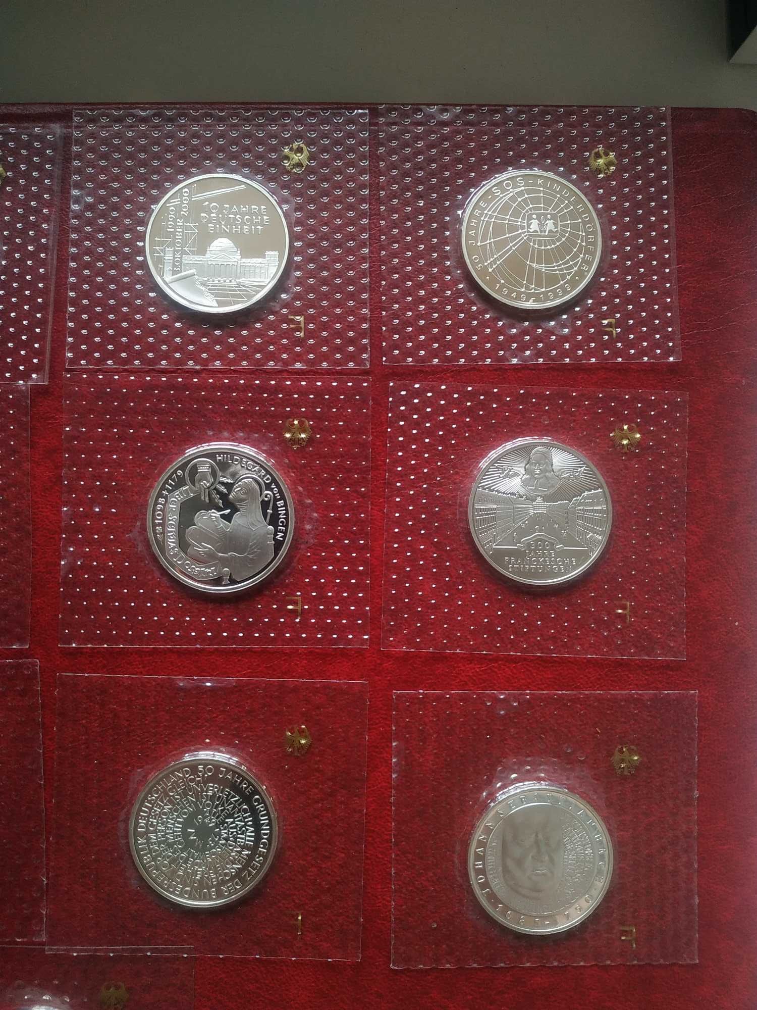 серебряные монеты 925 пробы Германия, в банковских запайках