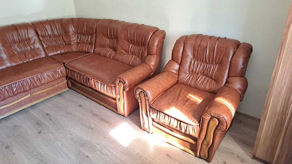 Coltar de piele extensibil  pentru sufragerie