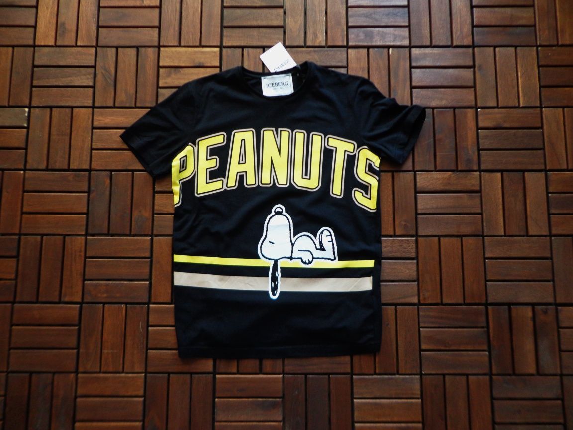 Мъжка тениска Iceberg Peanuts cartoon-print T-shirt -Black 
 тениска
