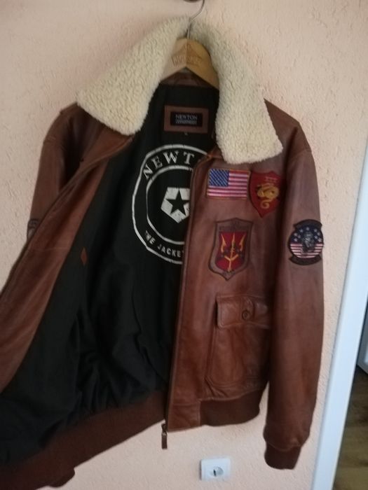 Geaca piele bărbati Aviator Newton xl