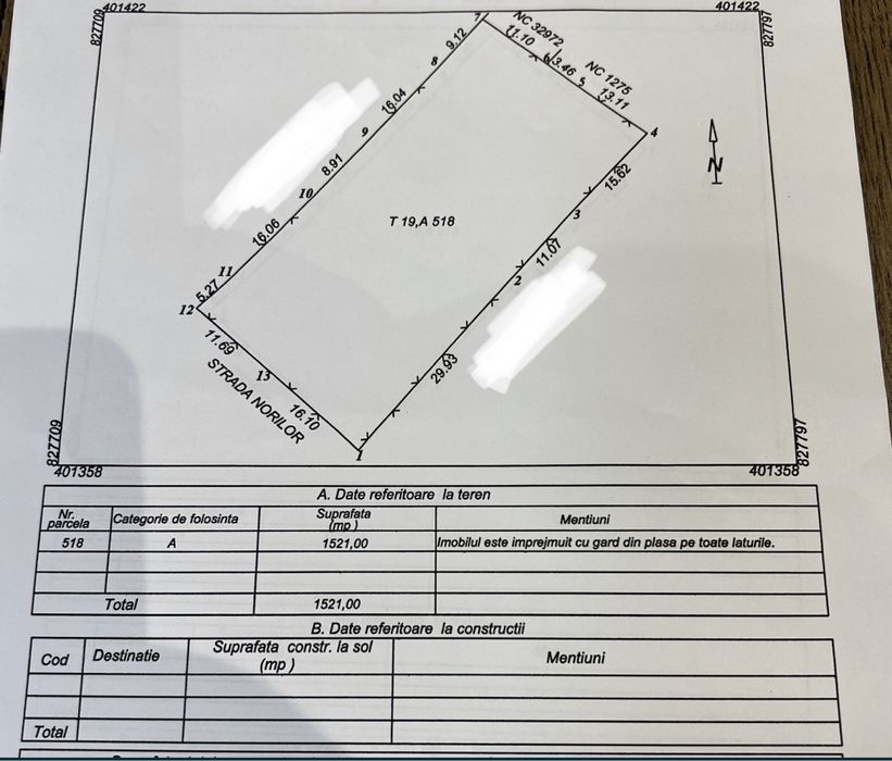 Teren intravilan Murighiol  1500 mp rate/cash