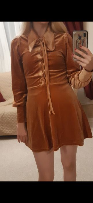 Rochie din catifea model vintage