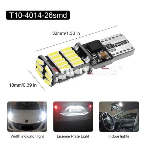 ЛЕД/ LED диодни габарити T10 W5W(CANBUS)