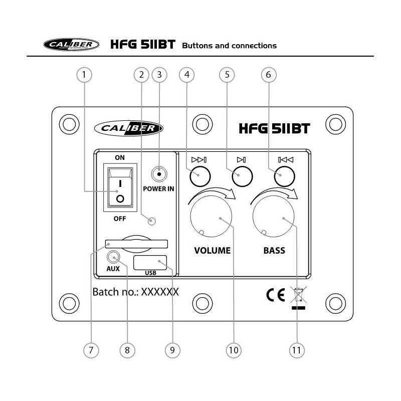 Музикална табуретка CALIBER HFG511BT