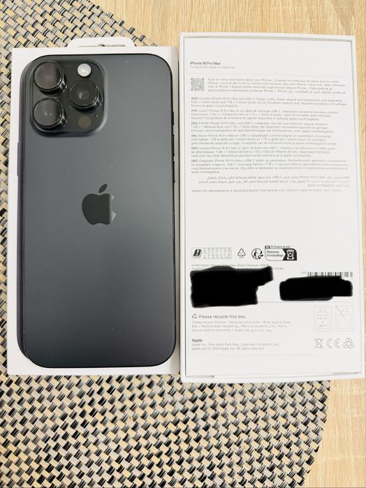 Iphone 16 pro max 256gb black