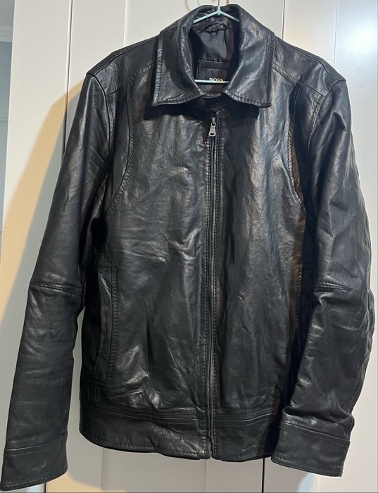Куртка кожаная Hugo Boss мужской