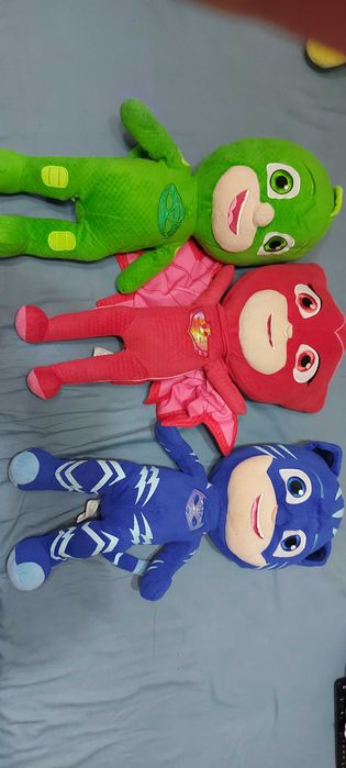 Plusuri Eroi in pijamale 40 cm- Bufnita, Sopi, Pisoi