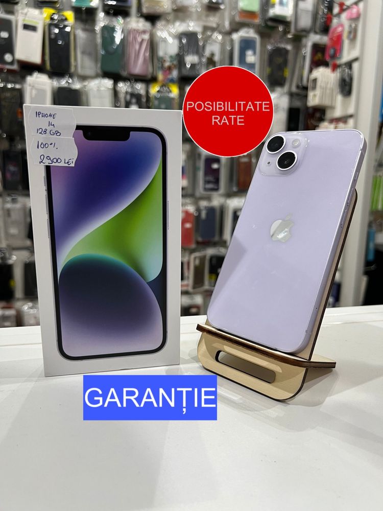 iSellStore Valcea vinde: iPhone 14 Purple / 128GB / 100% baterie