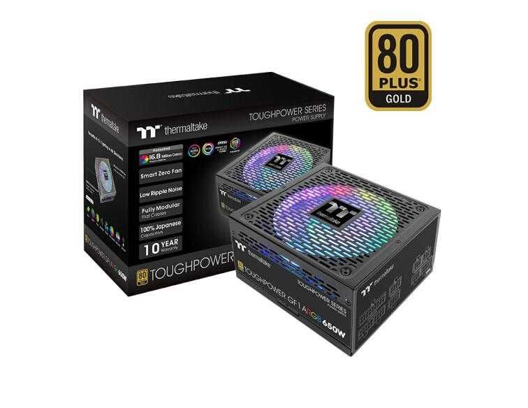 Захранващ блок Thermaltake Toughpower GF1, ARGB, 850W, 80+, GOLD