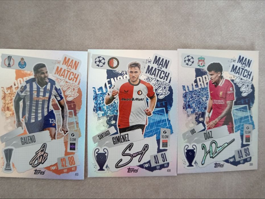 3 бр Карти Match attax Man of the Match