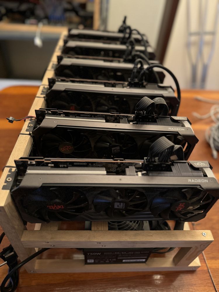Mining Rig / Майнинг Риг с RX 6700 XT / RX 5600 XT – готов за копаене
