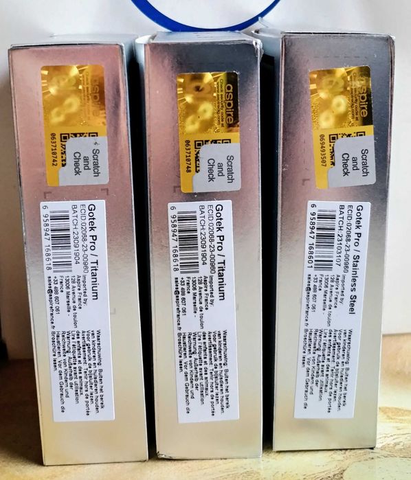 Țigară electronica Aspire Gotek Pro 1500mah Nou (3buc)