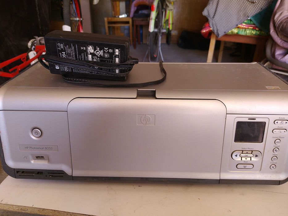 принтер HP Fotosmart 8053, струйный с блоком питания  без драйверов
