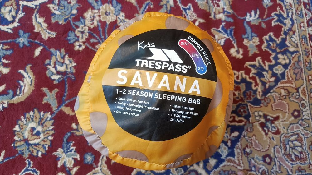 Sac de dormit Trespass Savana, pentru copii, Dotty print, 150x60cm