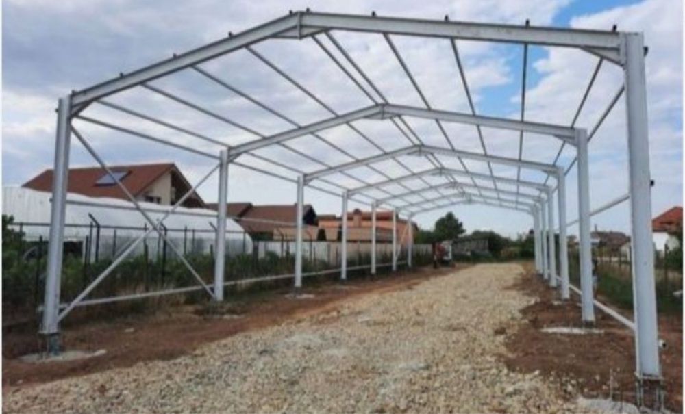 Structura metalica completa pentru acoperire 12x22 din ipe 200