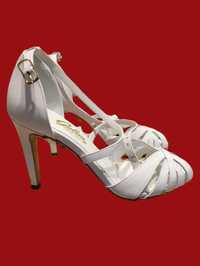 Sandale dama albe moderne mireasa Nr.38