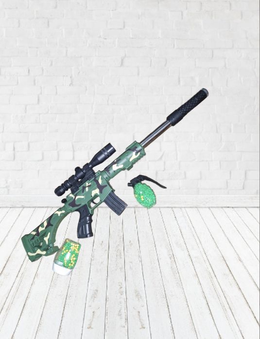 Pușcă Sniper de Jucărie – Camuflaj Militar, Modulară + Accesorii Inclu