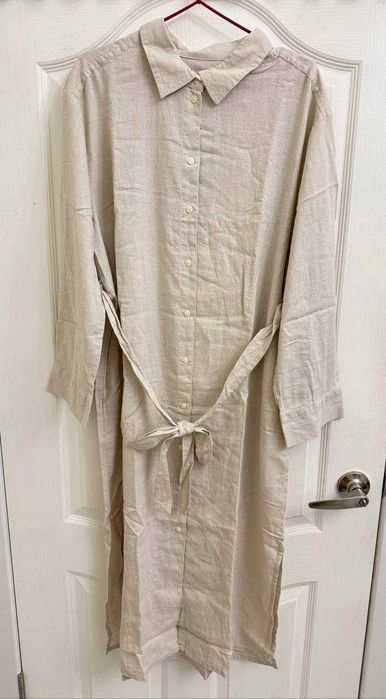 Новые платья H&M, лен/хлопок, размер L (50/56) / XL(54/60)