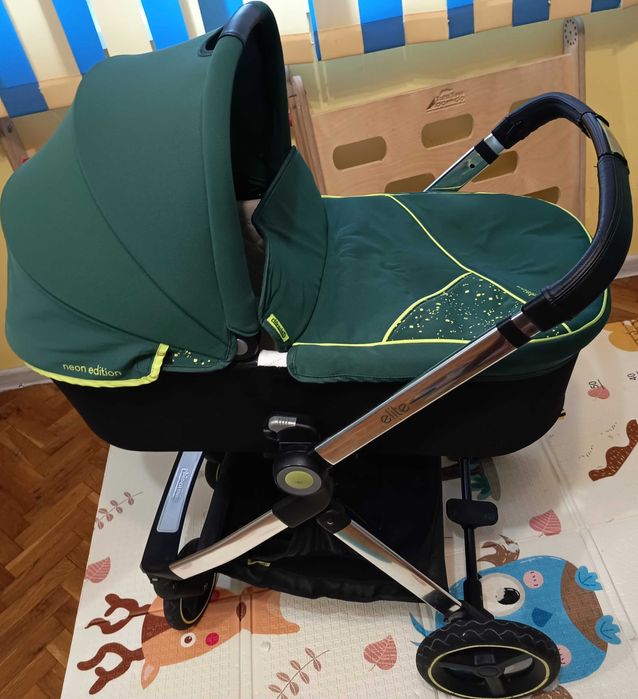 Чиполино Елит Авокадо, детска количка с три коша включени в цената.