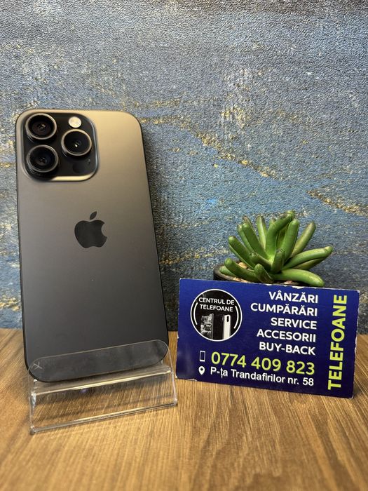 Iphone 15 Pro/128Gb/E Sim/Garantie 2Ani Centrul de Telefoane/Rate