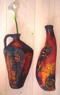 Doua vaze decorative din ceramica, inaltime 42 cm