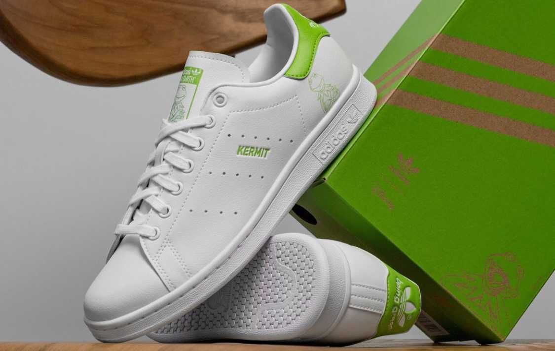 Оригинални мъпетс кецове * ADIDAS STAN SMITH KERMIT * EU38 -38 2/3