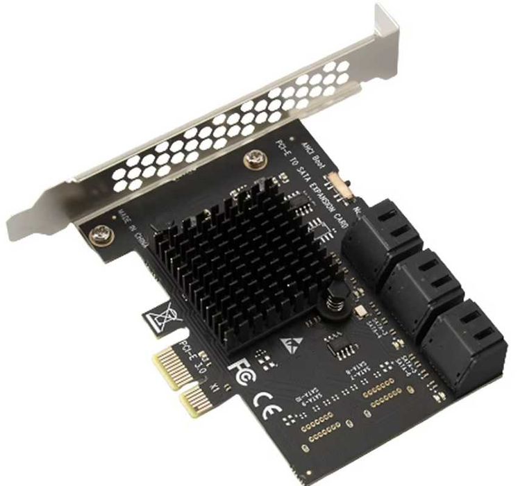 6 Port Sata 3 To Pci ExpressX1 6GbpsSata 3.0 To Pci-E Adapter