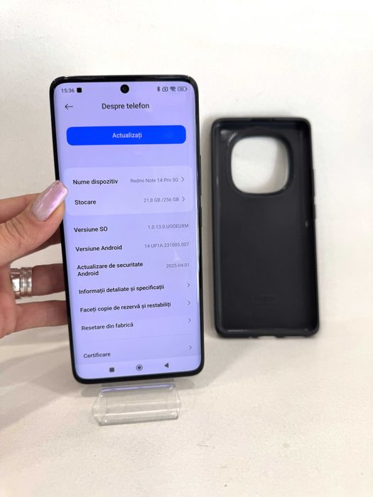 Xiaomi Redmi Note 14 Pro 5G,256GB/8GB RAM,baterie 100%,Midnight Black!