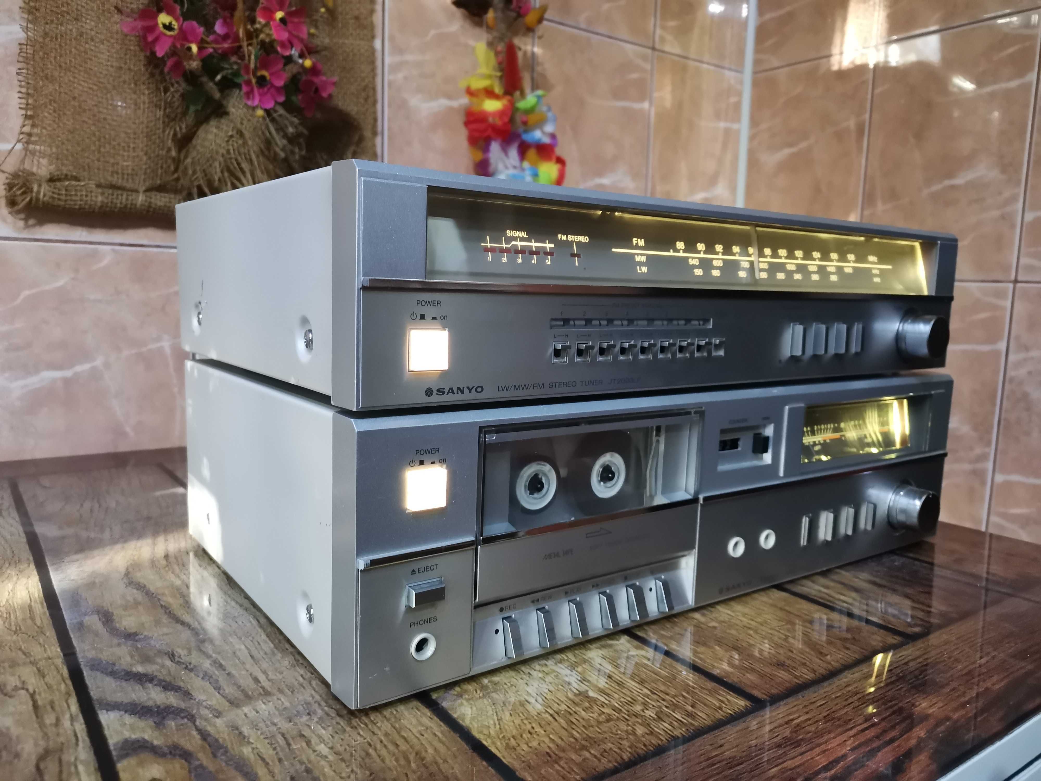 Sanyo stereo cassette deck + tuner