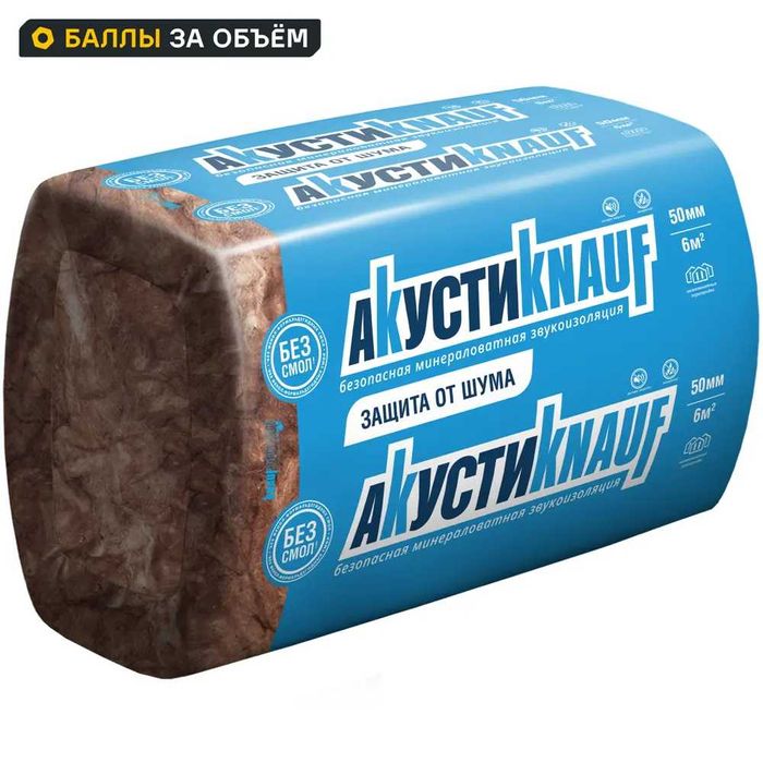 Стройматериалы Шумоизоляционные плиты Изовер Шумка 50х610х1000, 6,1м2