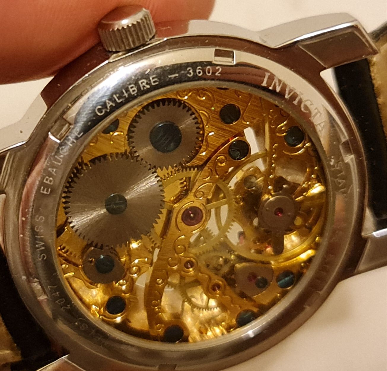 Ceas mecanic INVICTA Swiss Ebauche 3602 Mechanical 18J Skelenotized