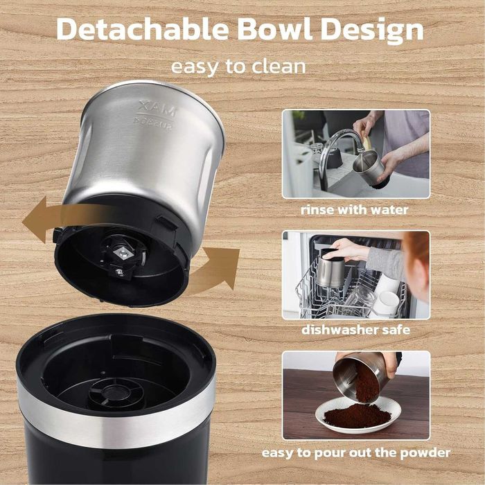 Електрическа кафемелачка KYG неръждаема стомана, 300W, 100 г