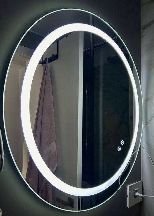 Oglinda inteligenta LED baie rotunda 70 cm