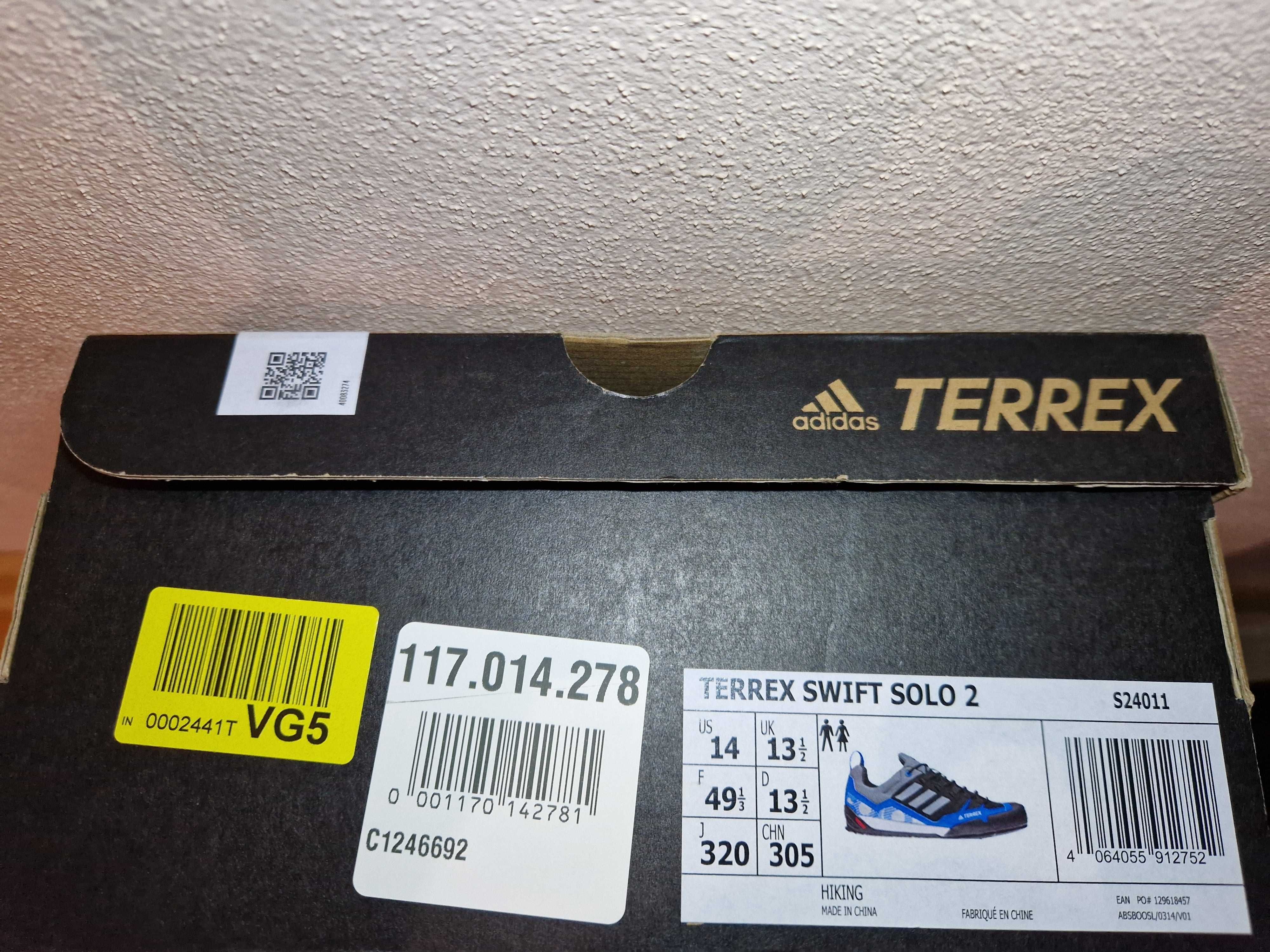 Мъжки маратонки Adidas Terrex Swift Solo 2 Blue, номер: 49 1/3