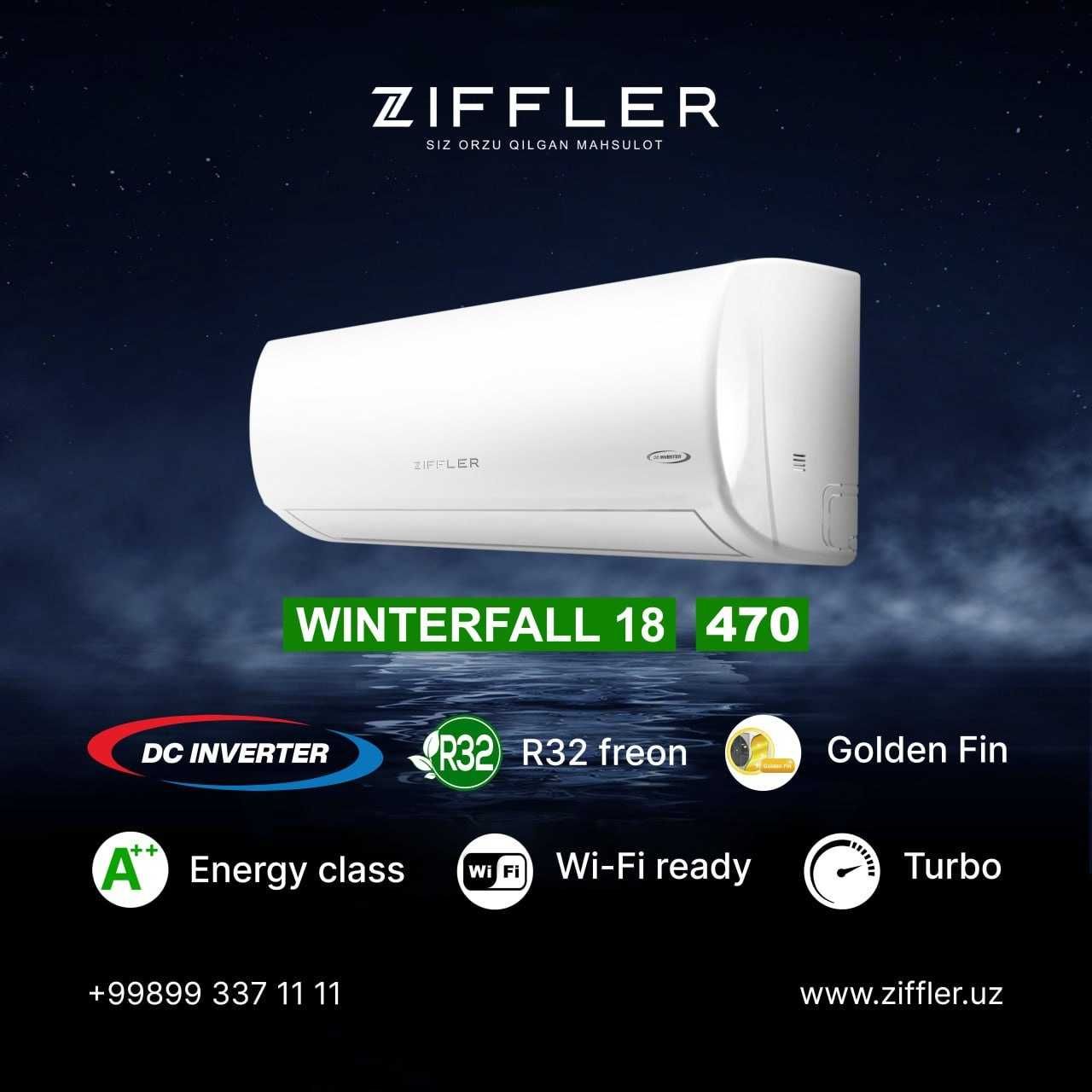 Кондиционер Ziffler  DC Inverter +TEN WiFi Модуль оптом и в розницу