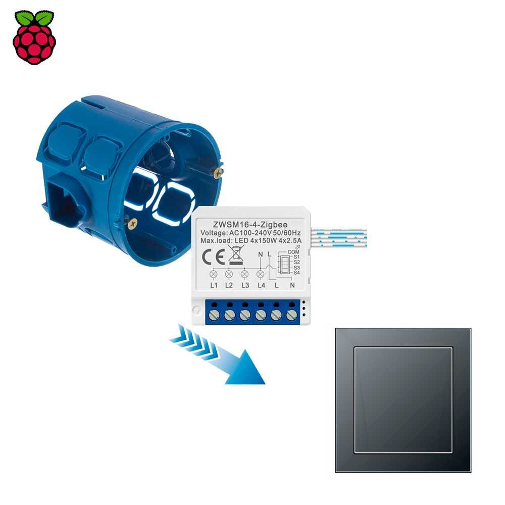 Умный Реле - Tuya ZigBee - 4 канальное