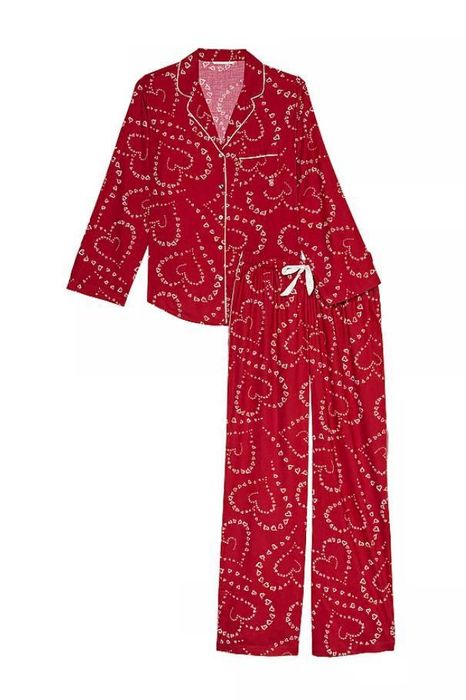 Set pijamale lunga Victoria's Secret flanela bumbac SUA pijama XS S M