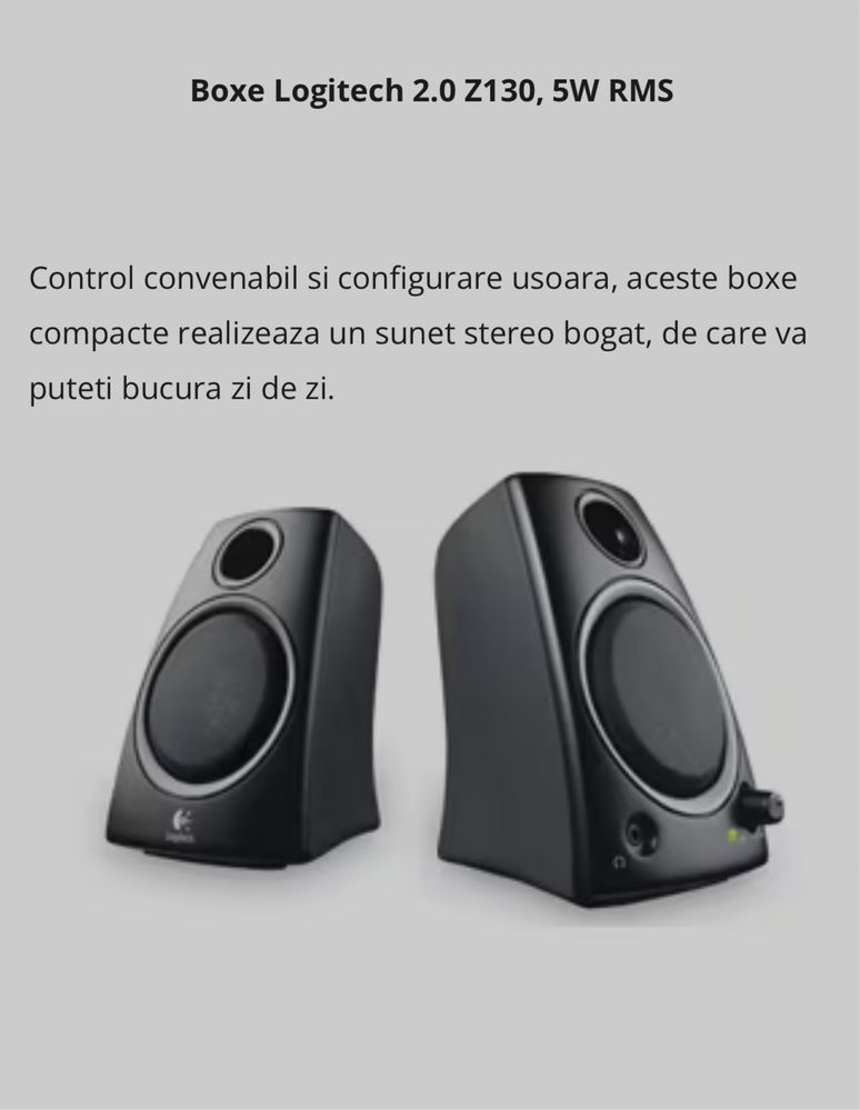 Boxe logitech fara adaptor