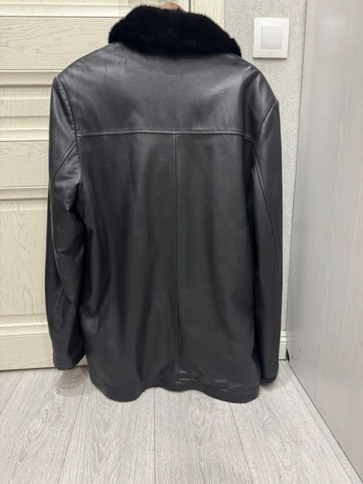 кожанная-норковая шуба двухсторонняя