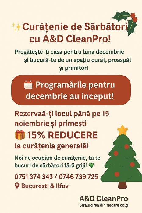 Curățeniei la domiciliu sau birou