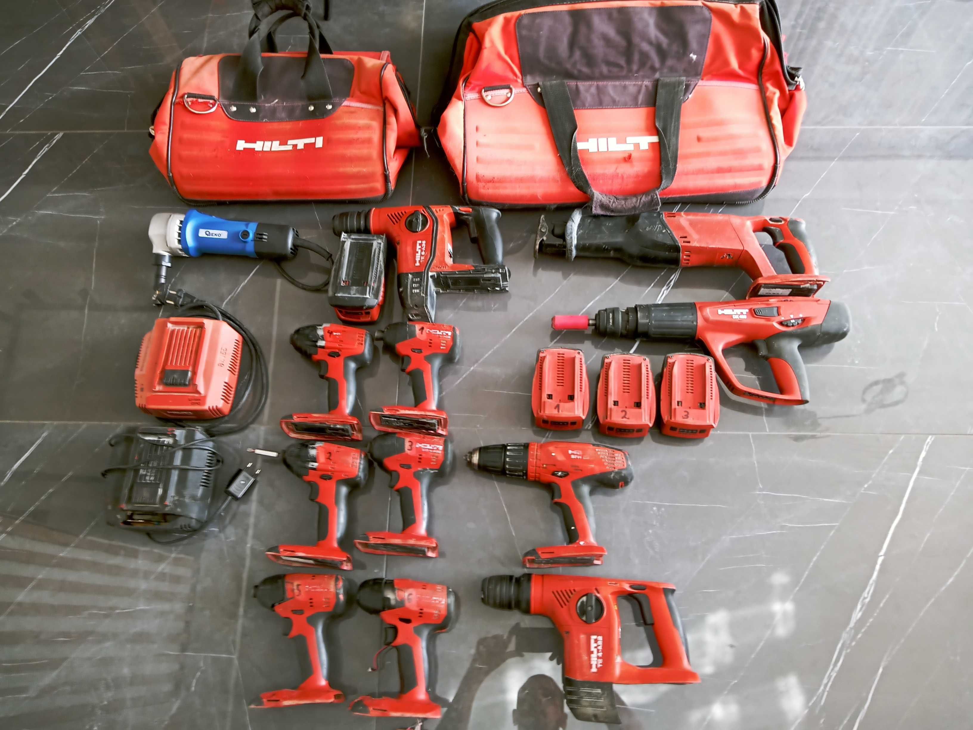 Hilti-импакт,перфоратор,трион,батерии и др.