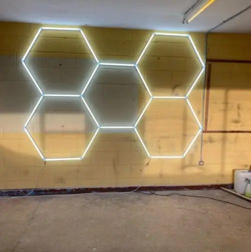 LED осветление пчелна пита Хексагонови лампи