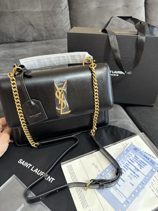 Poseta S*L* Sunset medium - 22cm/piele naturala/full box/video