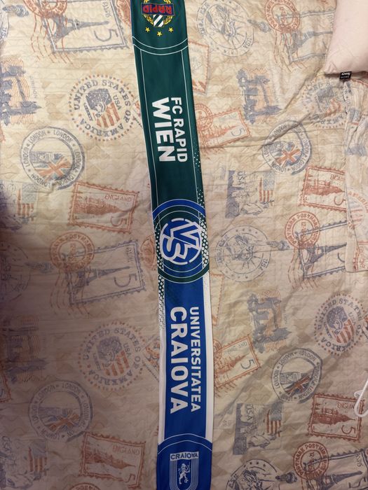 Pachet Tricou Oficial Universitatea Craiova + Esarfa Meci Rapid Viena