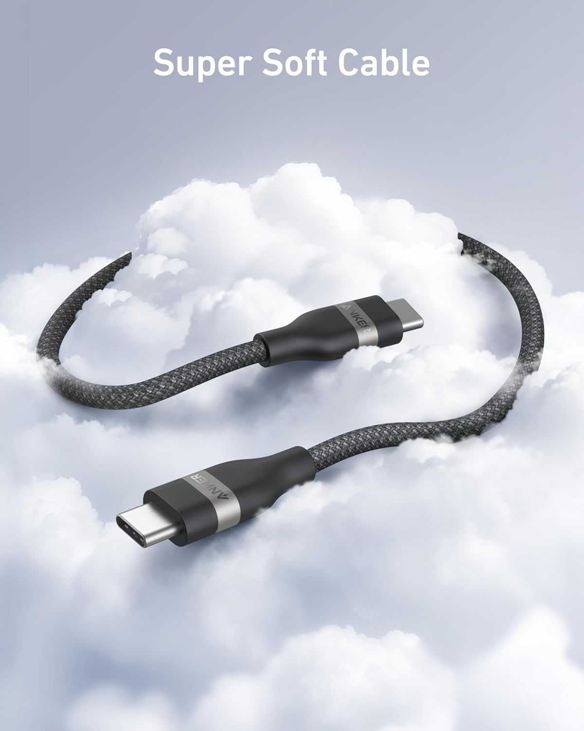 Anker Nano Fast Charging 240W USB-C към USB-C кабел, 0.9м